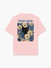Áo Thun Relaxed Fit Blue Flower Cat