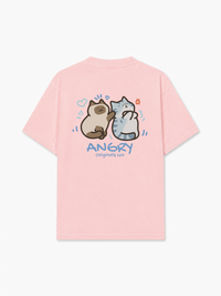 Áo Thun Relaxed Fit Angry Luv Cat Couple