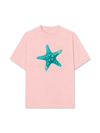 Áo Thun Relaxed Fit  Blue Tiffany Starfish