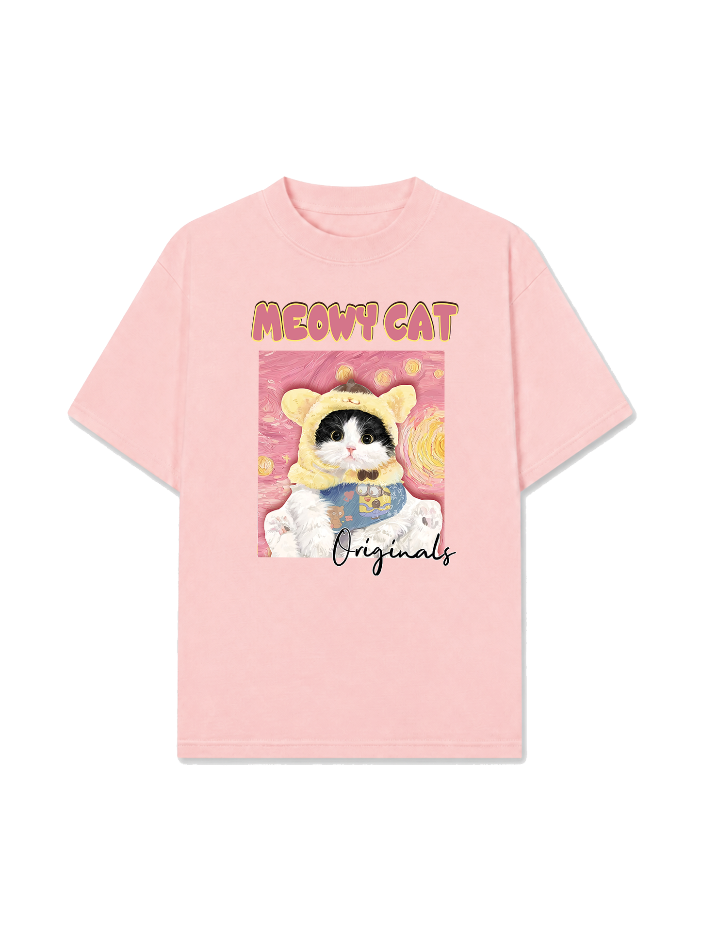 Áo Thun Relaxed Fit Meowy Cat Vicent
