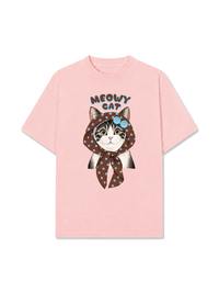 Áo Thun Relaxed Fit  Meowy Cat Brown