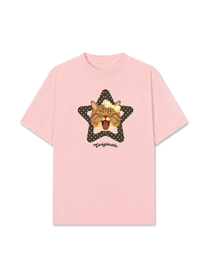 Áo Thun Relaxed Fit Cutie Girrl Star Meow