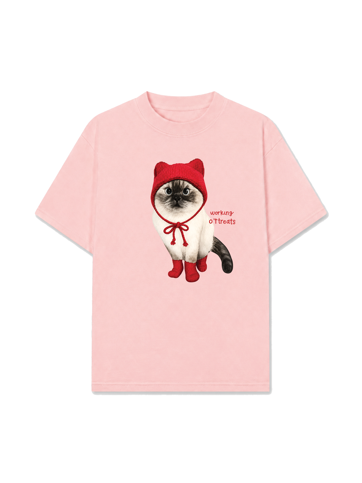 Áo Thun Relaxed Fit Working O'ttreats Red Meow