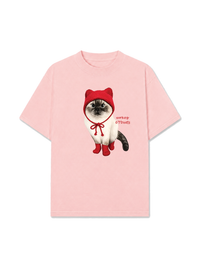 Áo Thun Relaxed Fit Working O'ttreats Red Meow
