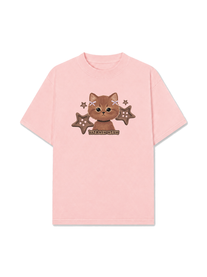 Áo Thun Relaxed Fit Brown Cat