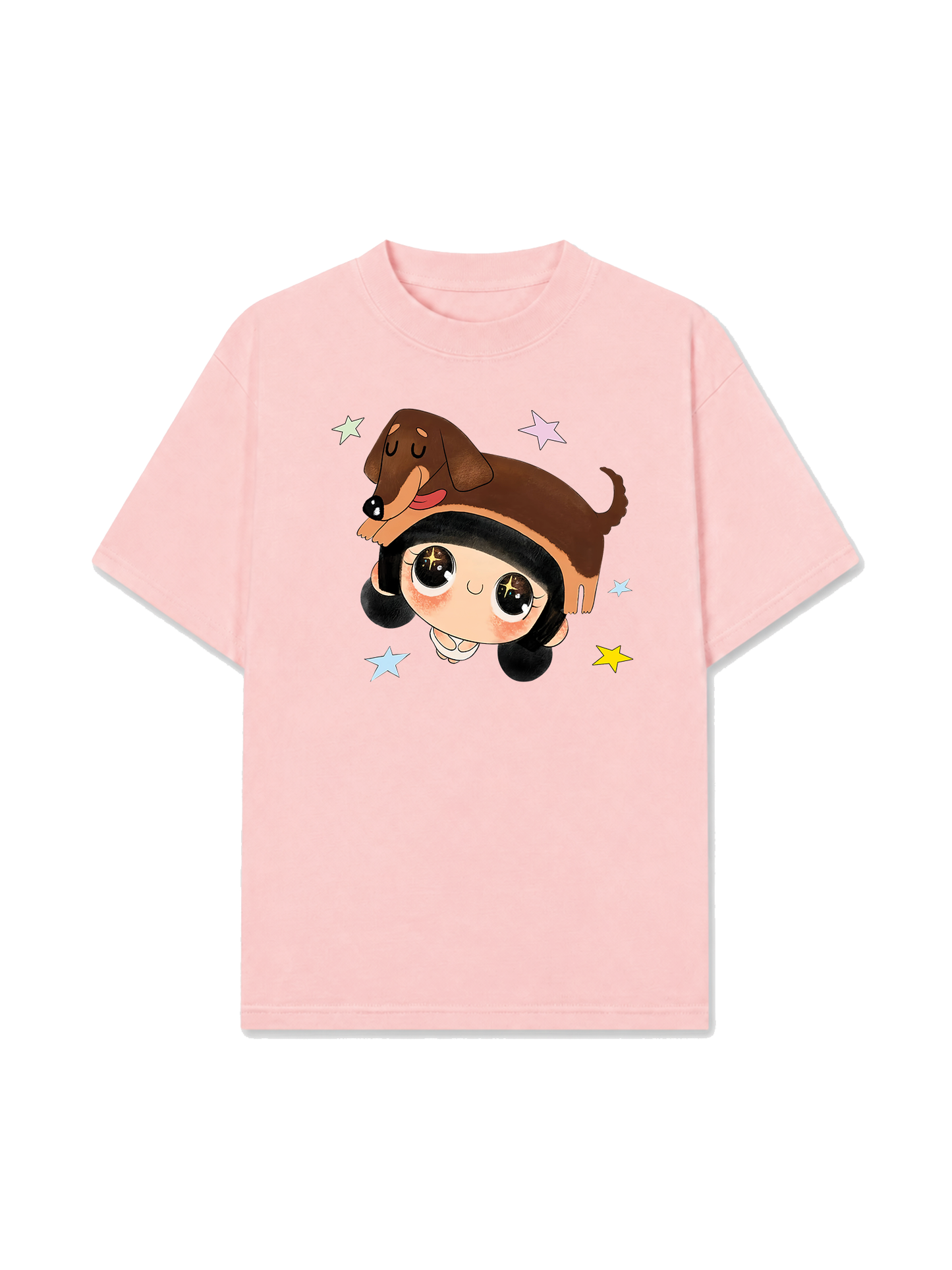Áo Thun Relaxed Fit  Cute Girl With Dachshund