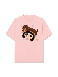 Áo Thun Relaxed Fit  Cute Girl With Dachshund