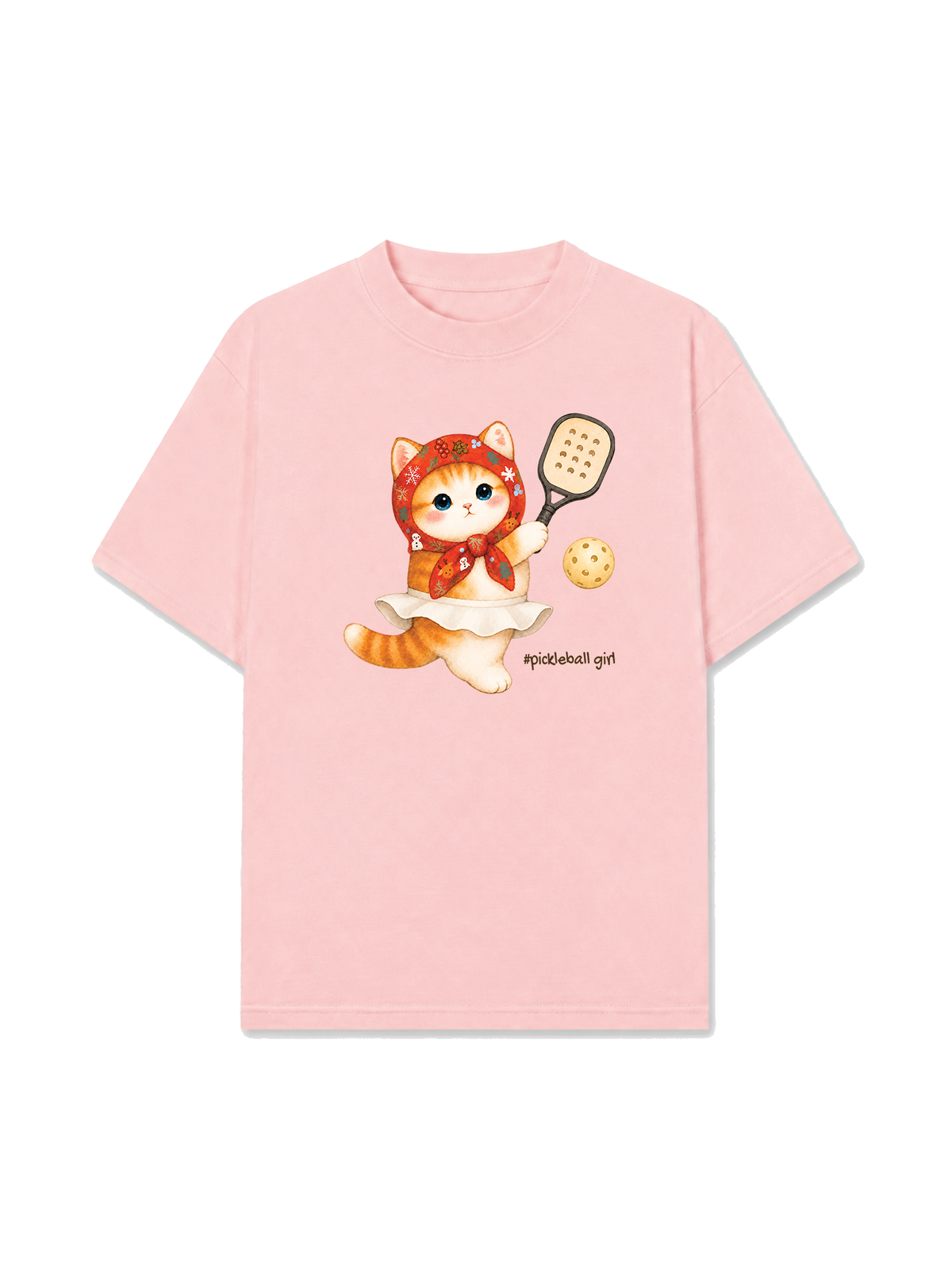 Áo Thun Relaxed Fit Pickleball Girl Meow
