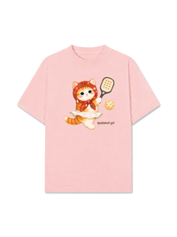 Áo Thun Relaxed Fit Pickleball Girl Meow