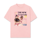 Áo Thun Relaxed Fit Pink Flower Cat