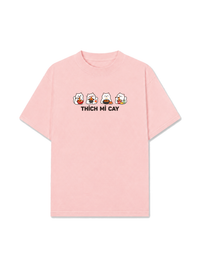 Áo Thun Relaxed Fit Thích Mì Cay-Mèo Trắng
