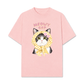 Áo Thun Relaxed Fit Meowy Cat Yellow Plaid
