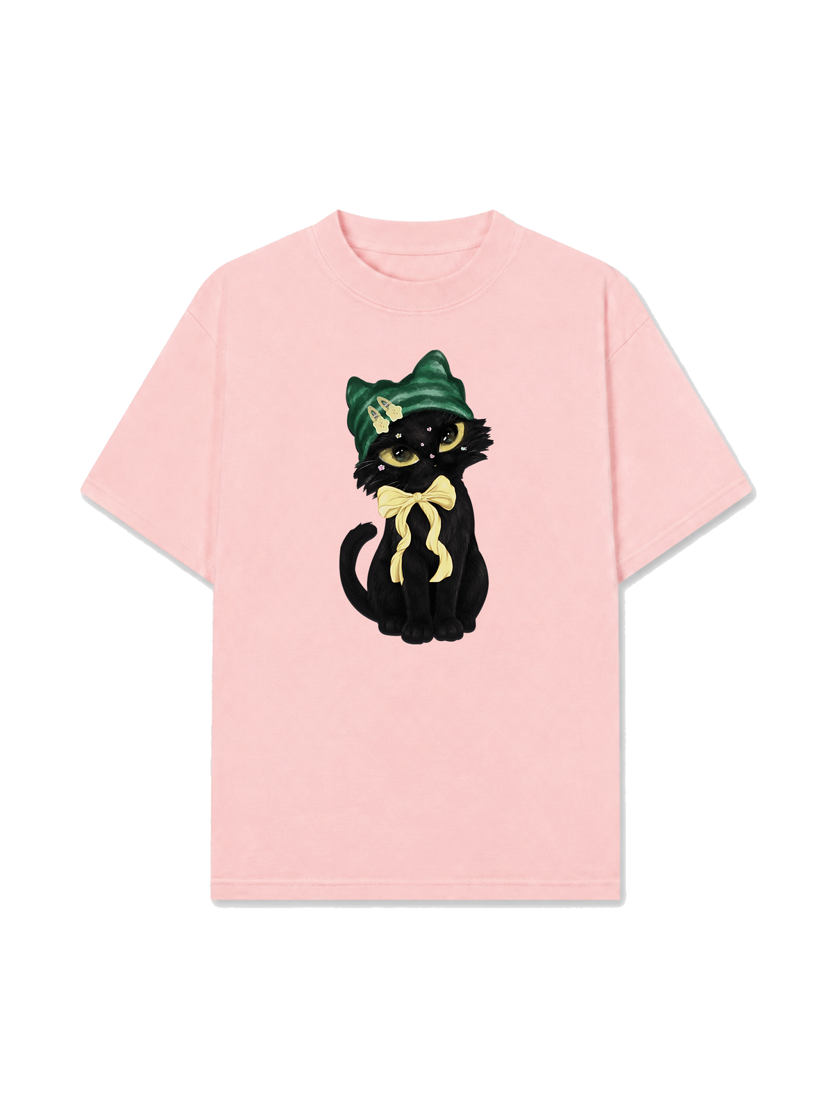 Áo Thun Relaxed Fit Black Cat Girl