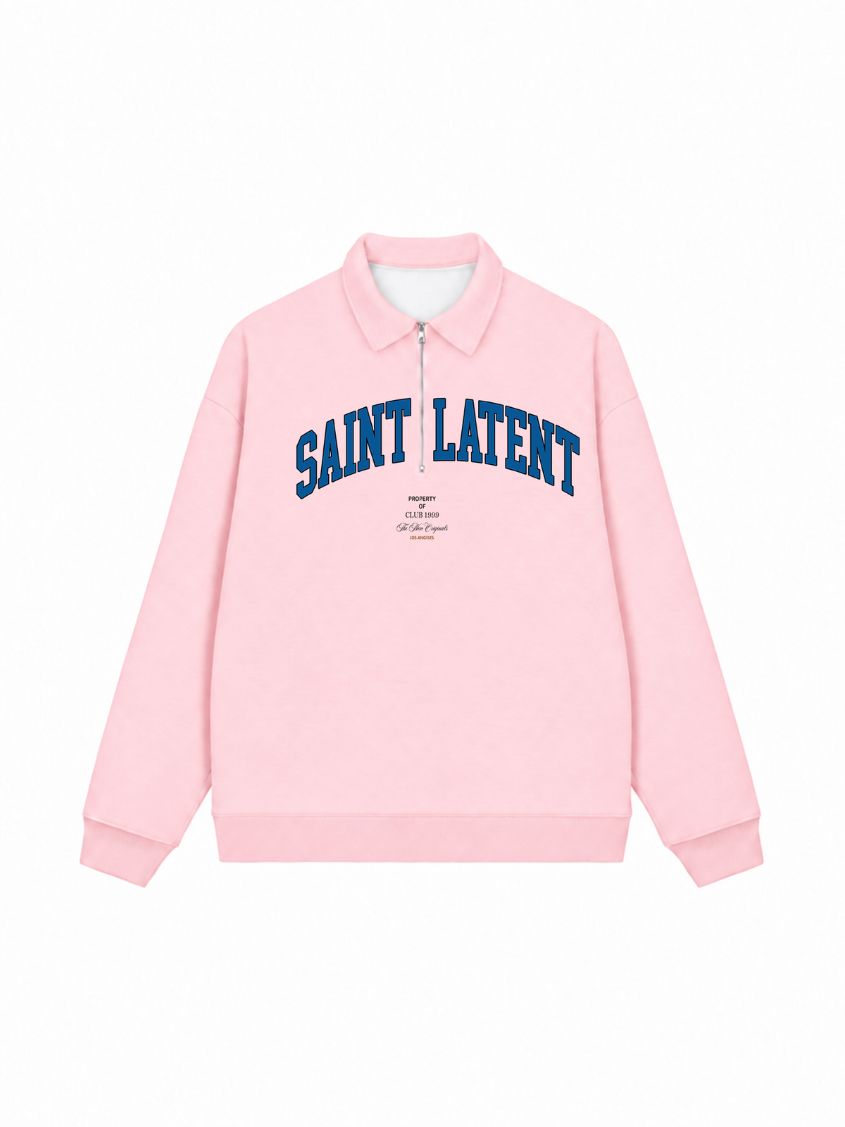 Áo Sweater Polo Nỉ Hai Da  Blue Saint Latent Logo