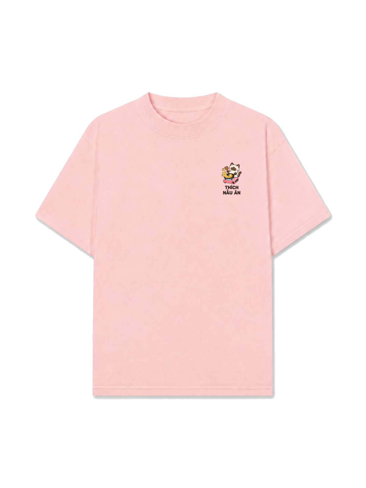 Áo Thun Relaxed Fit Thích Nấu Ăn-Mèo Xiêm