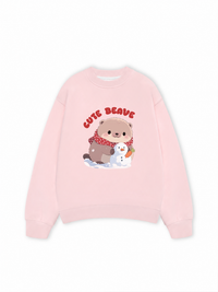 Áo Sweater Nỉ Hai Da Animal Red Cute Beaver