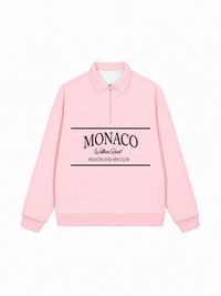 Áo Sweater Polo Nỉ Hai Da MONACO