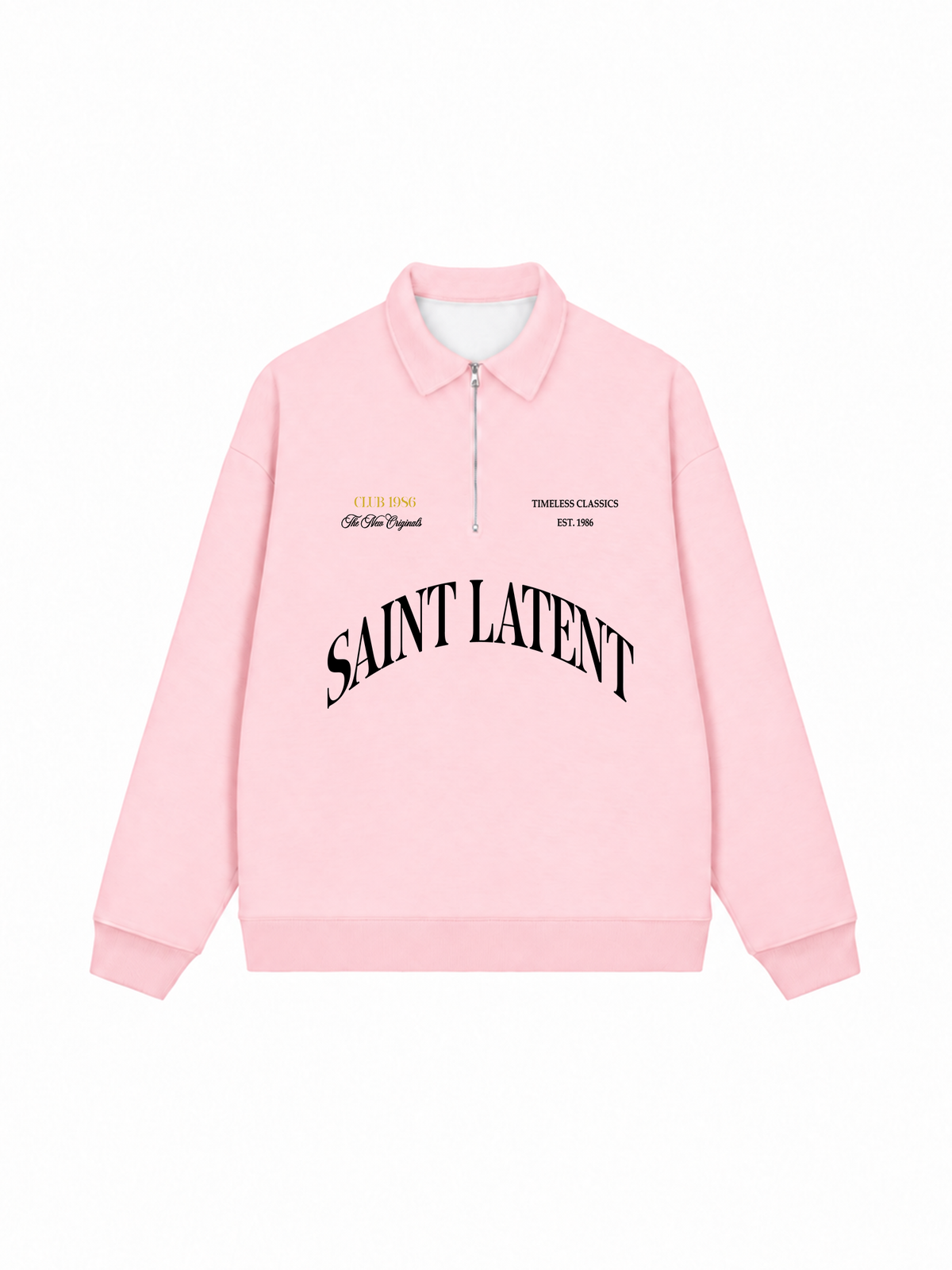 Áo Sweater Polo Nỉ Hai Da  Saint Latent Old Money