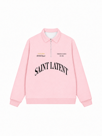 Áo Sweater Polo Nỉ Hai Da  Saint Latent Old Money