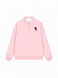 Áo Sweater Polo Nỉ Hai Da Burgundy Horse