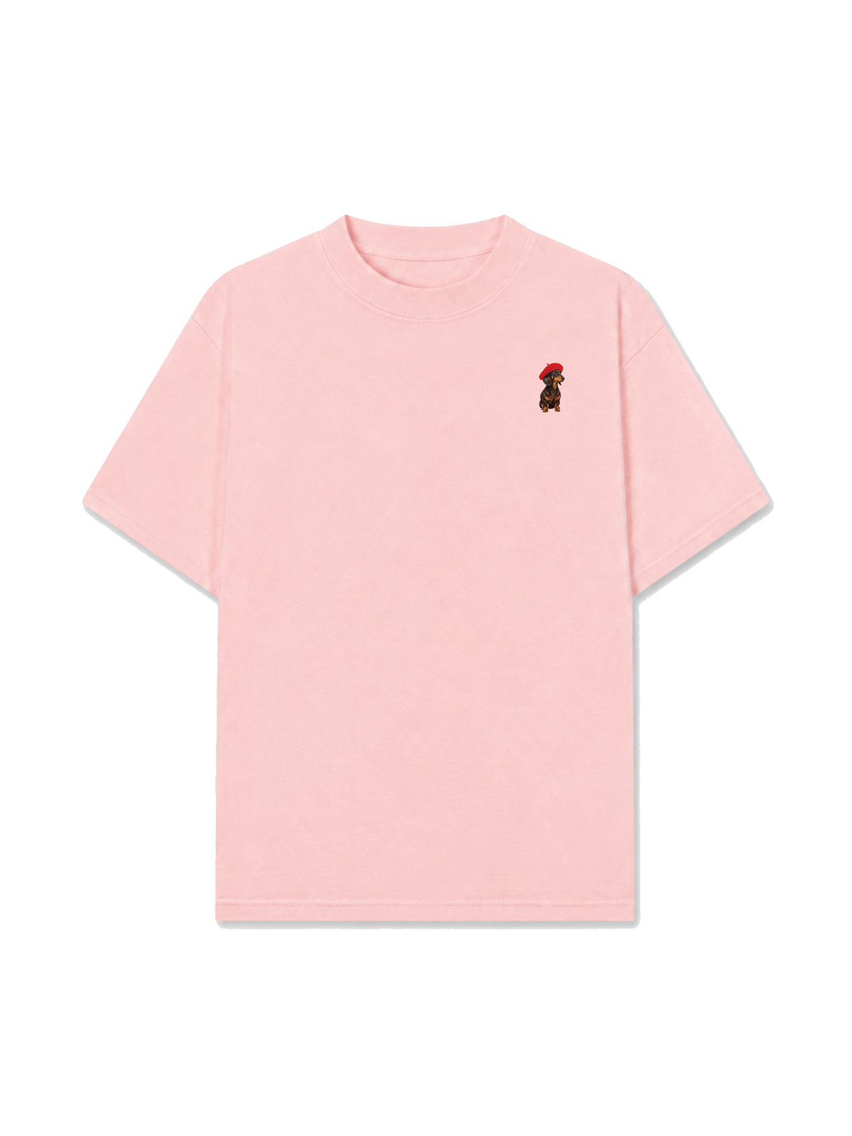 Áo Thun Relaxed Fit Dachshund With Red Beret