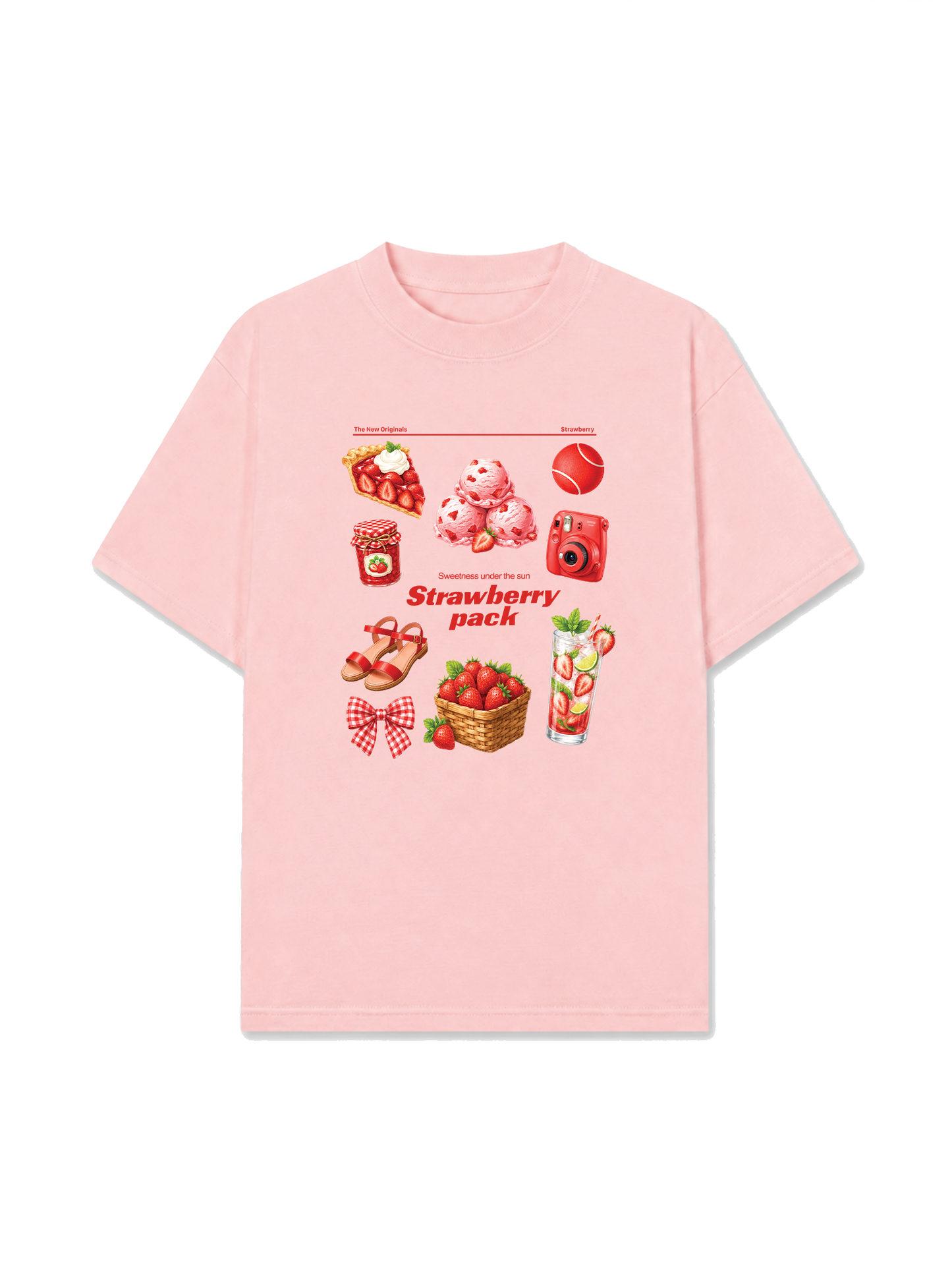 Áo Thun Relaxed Fit Strawberry Pack