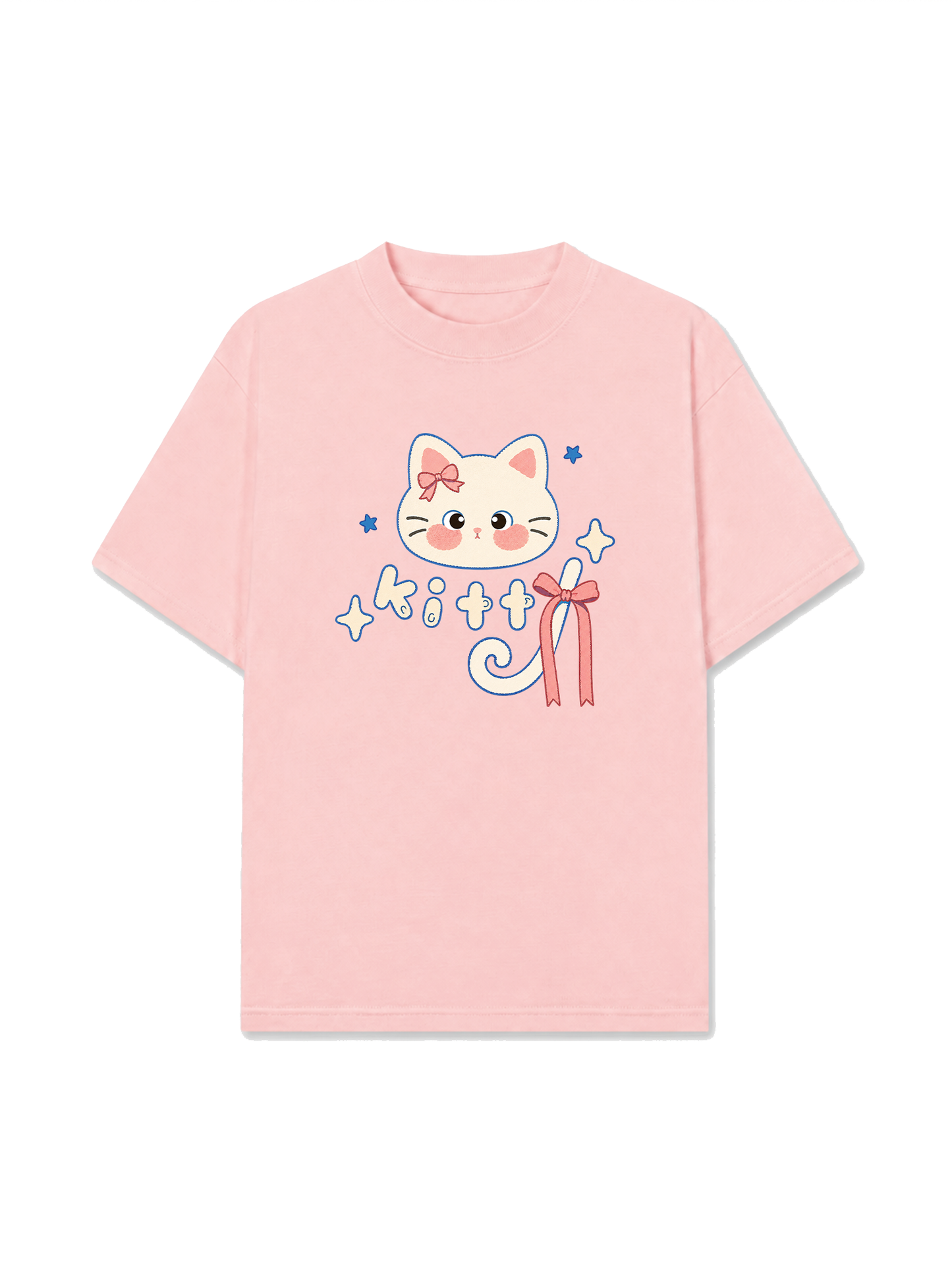 Áo Thun Relaxed Fit Blue Kitty