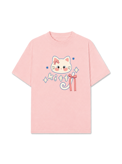 Áo Thun Relaxed Fit Blue Kitty