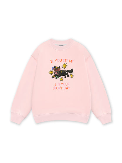 Lucky day cat Sweater