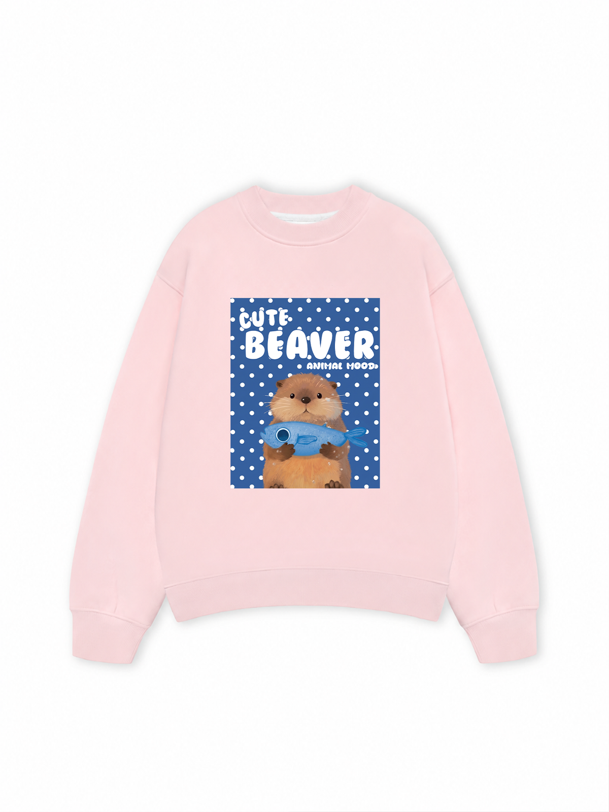 Áo Sweater Nỉ Hai Da Animal Cute Beaver