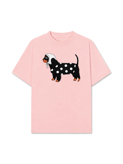 Áo Thun Relaxed Fit Cute Dotty Puppy