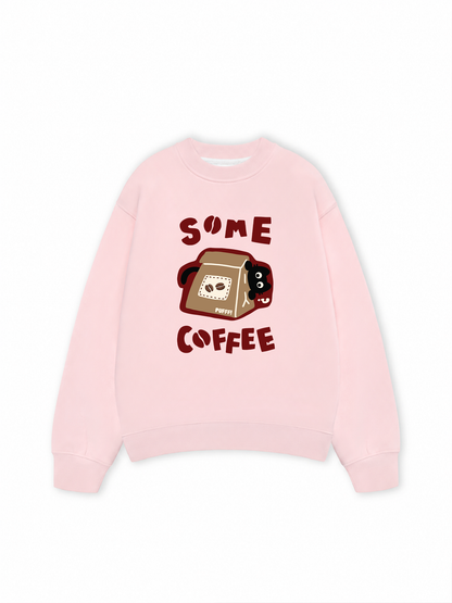 Áo Sweater Nỉ Hai Da Coffee Some Coffee Cute Cat