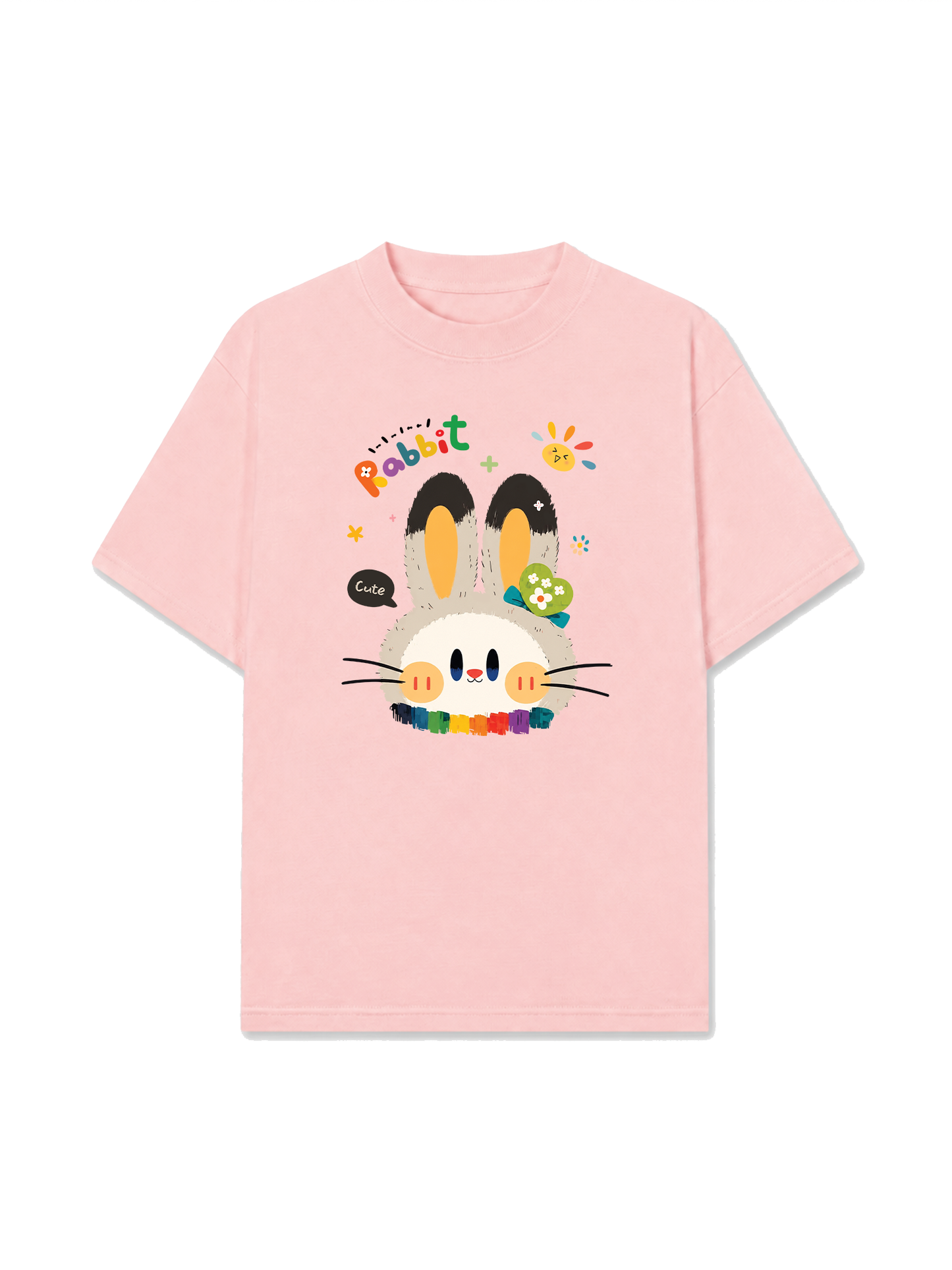 Áo Thun Relaxed Fit Rainbow Rabbit