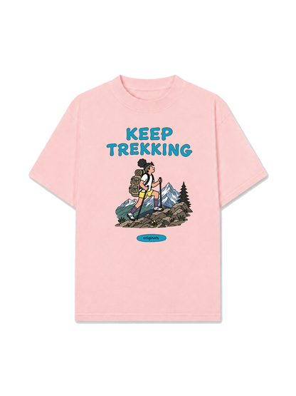 Áo Thun Relaxed Fit Keep Trekking For Girl
