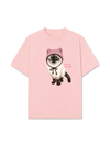 Áo Thun Relaxed Fit Working O'ttreats Pink Meow