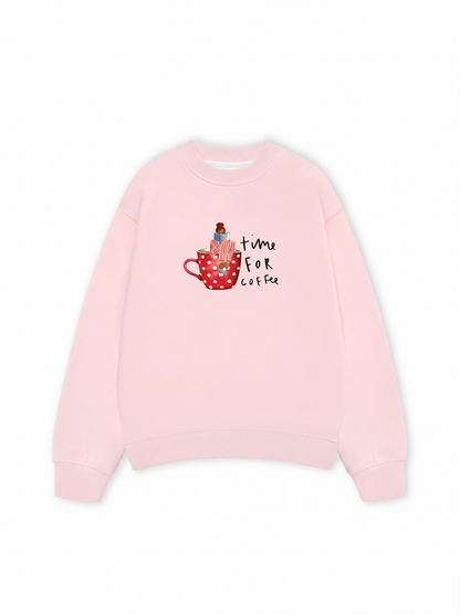 Áo Sweater Nỉ Hai Da Time For Coffee
