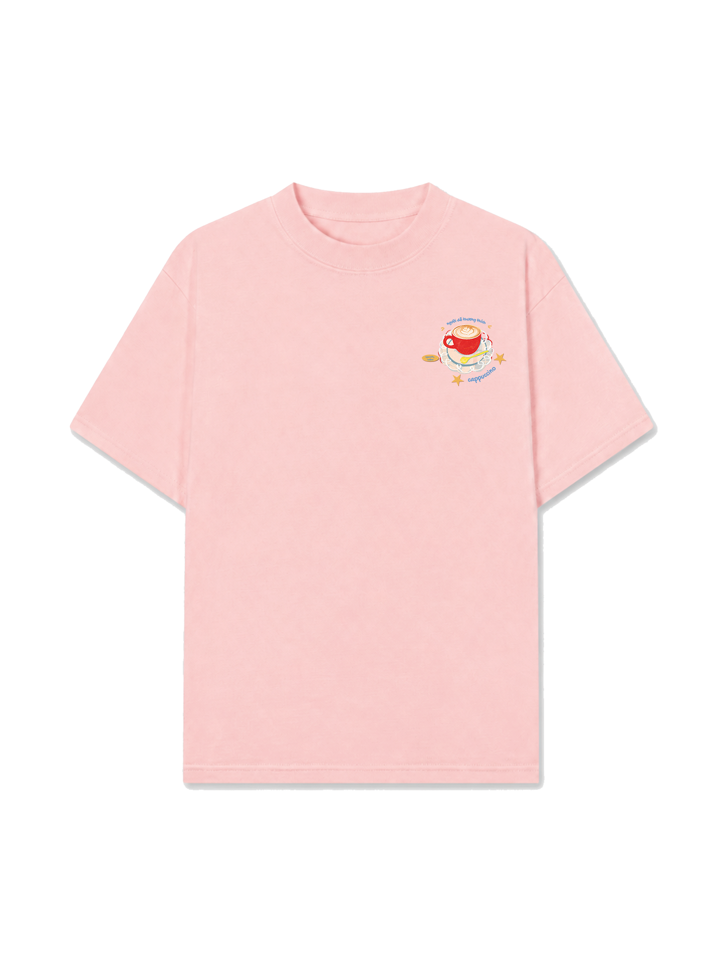Áo Thun Relaxed Fit Người Dễ Thương Thích Cappuchino