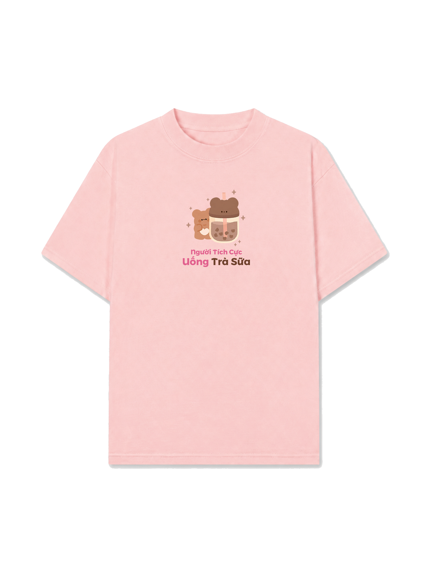 Áo Thun Relaxed Fit Người Tích Cực Uống Trà Sữa
