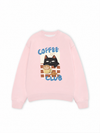 Áo Sweater Nỉ Hai Da Coffee Club Black Cat