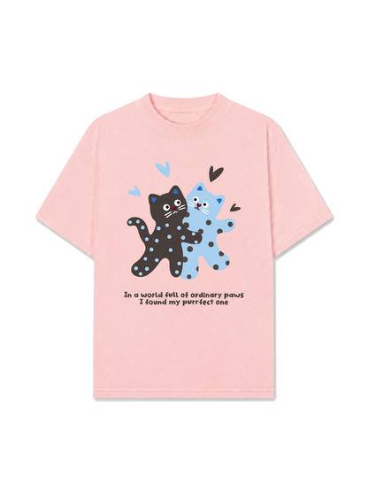 Áo Thun Relaxed Fit Cat Love