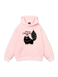 Black Kitty Christmas Hoodie