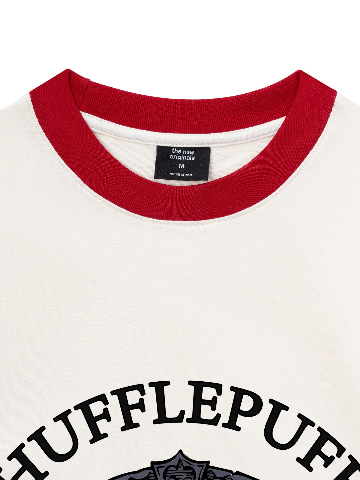 Áo Thun Ringer Relaxed Fit Harry Potter Huflepuff Vintage