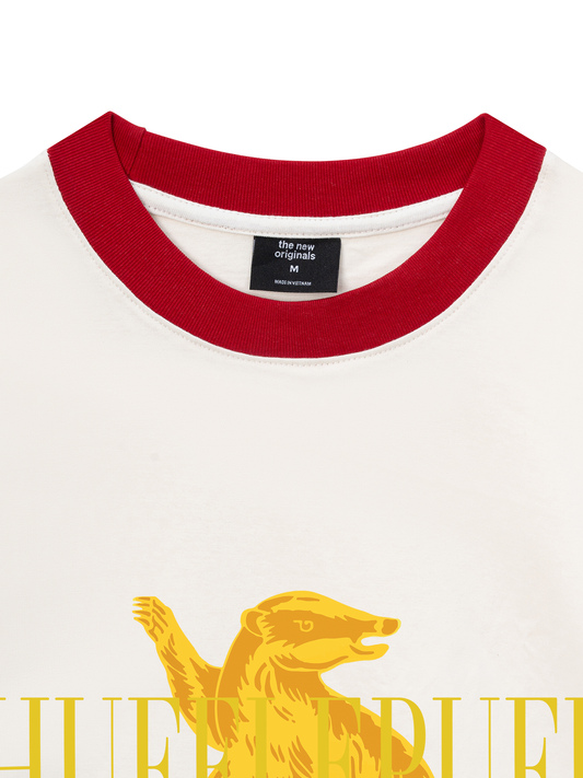 Áo Thun Ringer Relaxed Fit Harry Potter Hufflepuff
