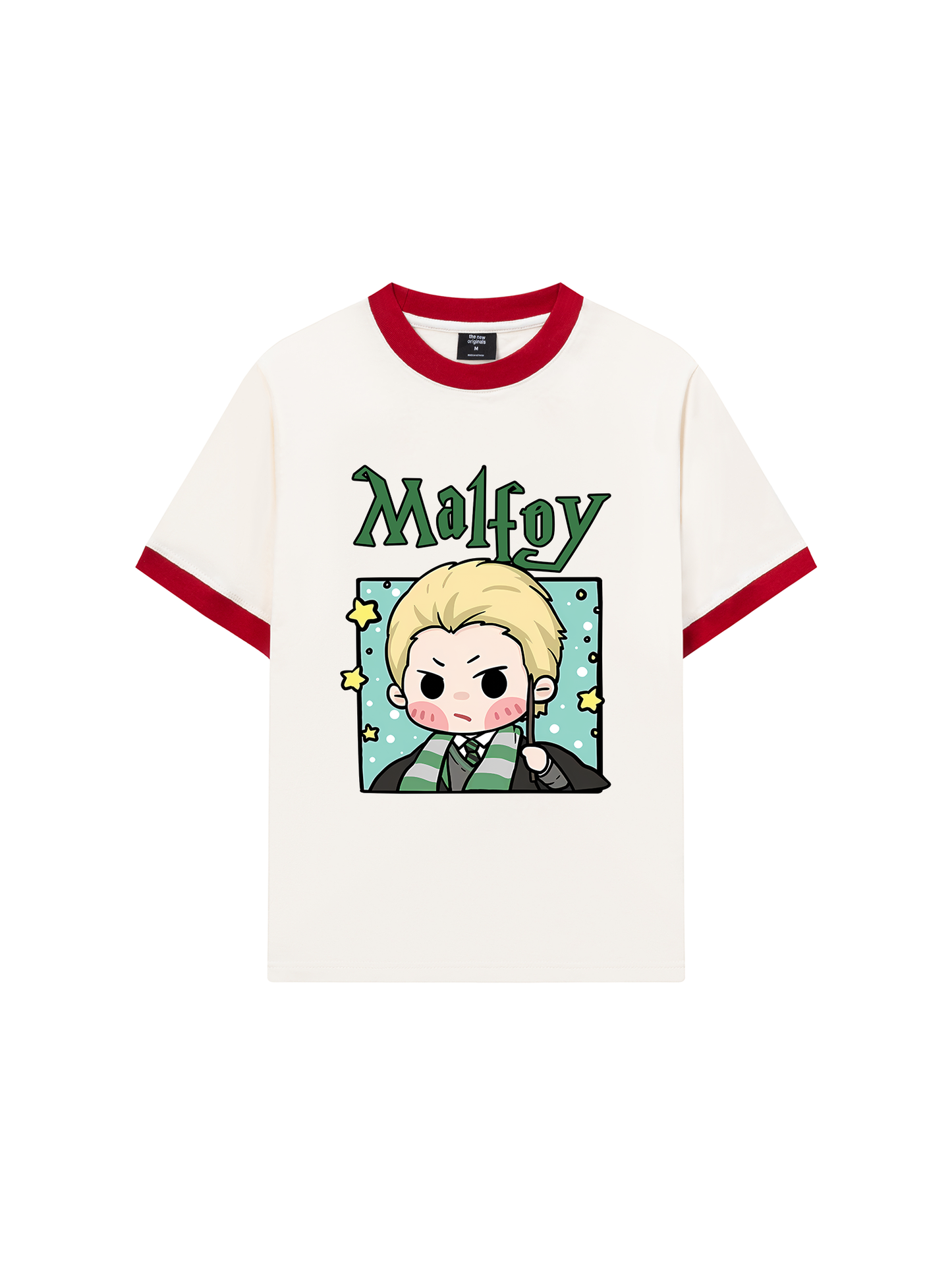 Áo Thun Ringer Relaxed Fit Harry Potter Malfoy Chibi