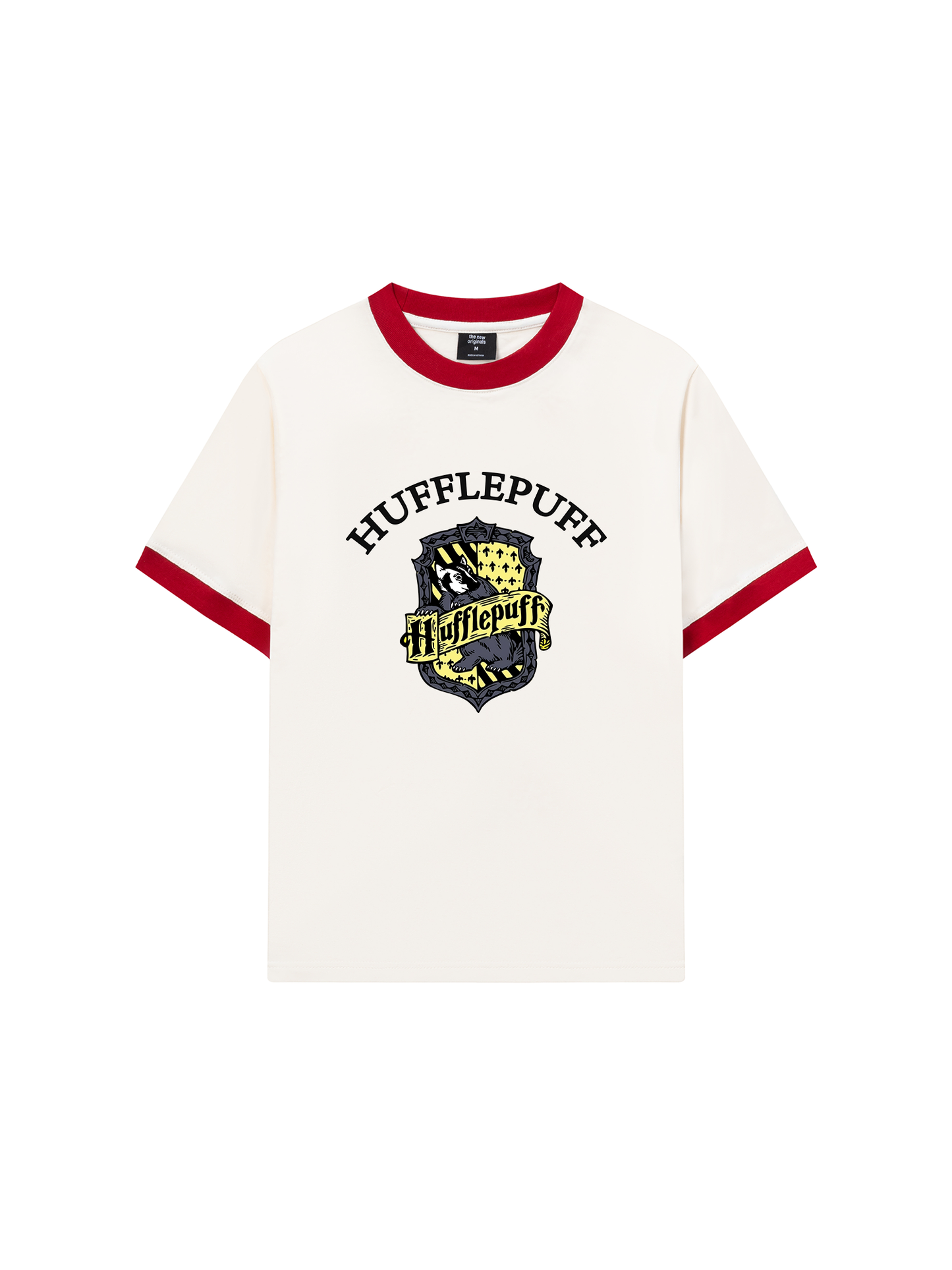 Áo Thun Ringer Relaxed Fit Harry Potter Huflepuff Vintage