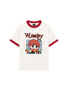 Áo Thun Ringer Relaxed Fit Harrry Potter Weasley Chibi
