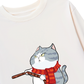Áo Thun Dài Tay Funny Couple Xmas Cat