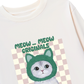 Áo Thun Dài Tay Animal Mood Meow Green Pink
