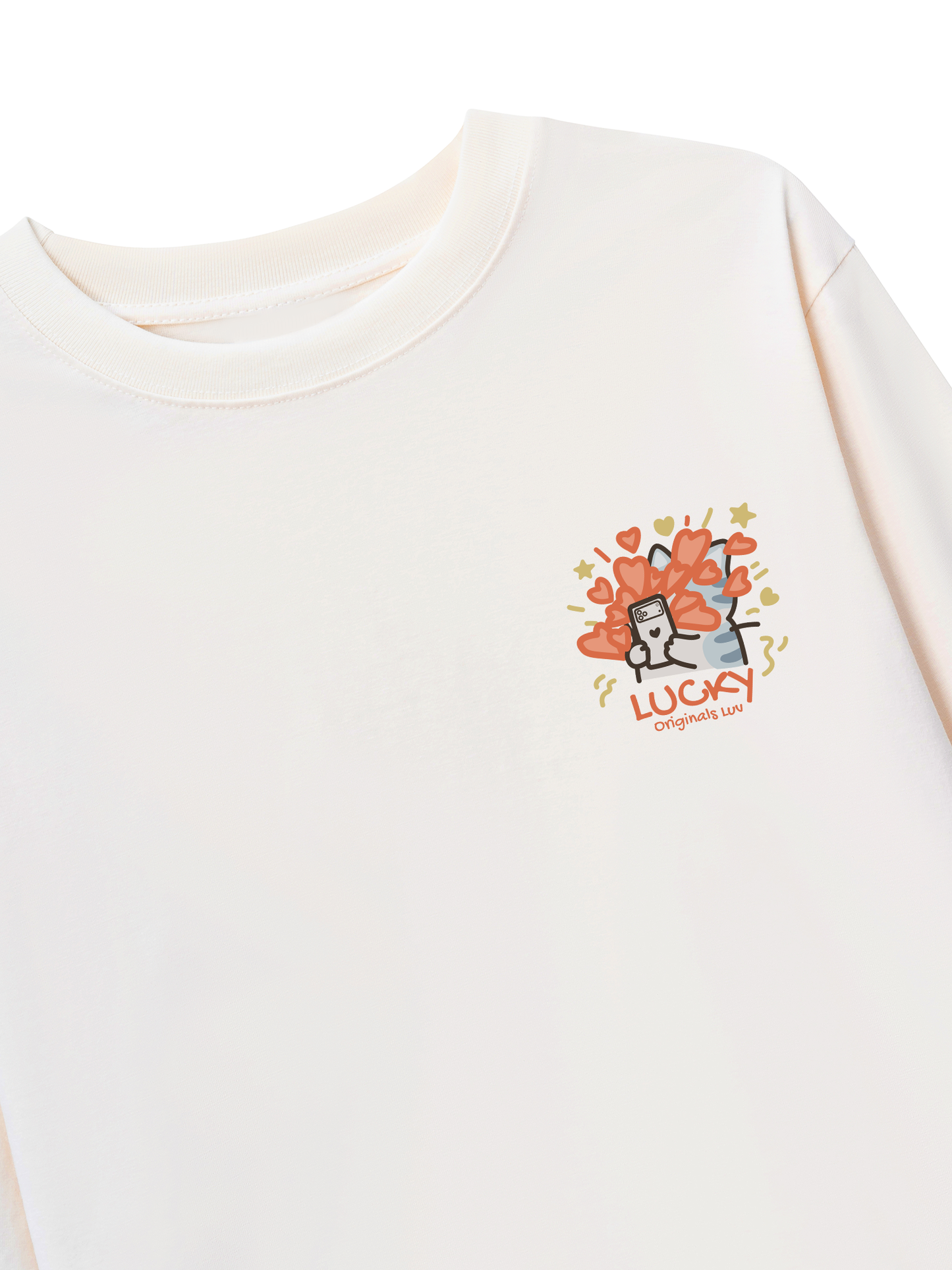 Áo Thun Dài Tay Lucky Luv Cat Couple