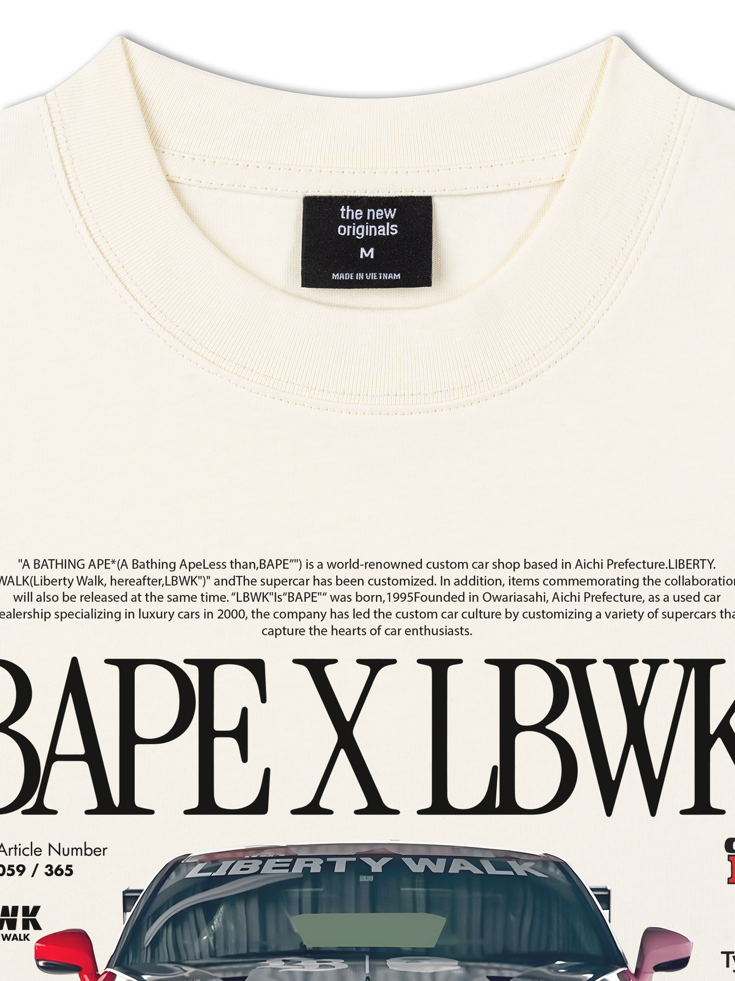 Áo Thun Relaxed Fit Car Bape X LBWK GT-R R35